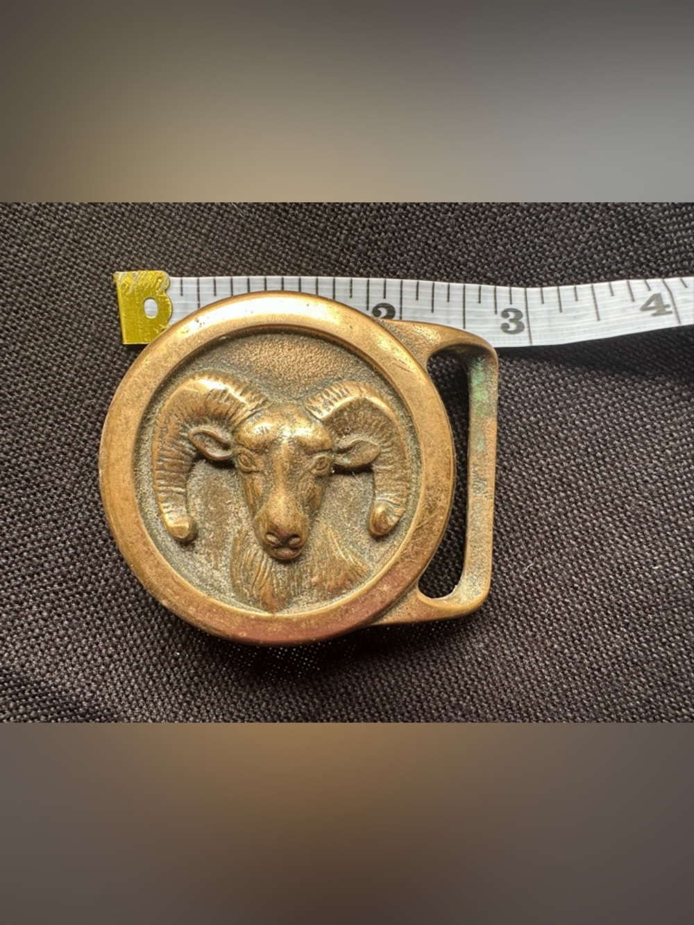 Tech-Ether Guild Vintage Brass “Big Horn” Belt Buckle - Picture 5 of 5